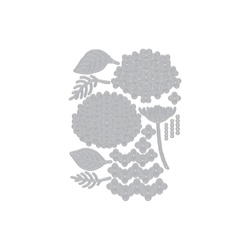 Layered Hydrangea Etched Dies