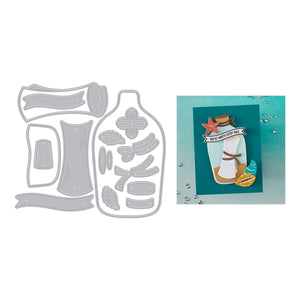 Message in a Bottle Etched Die Set