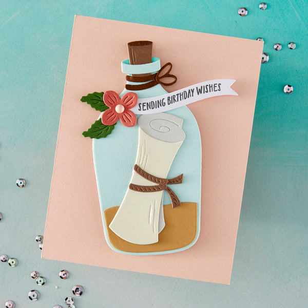 Message in a Bottle Etched Die Set