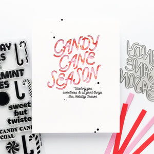 Candy Cane Season Etched Dies