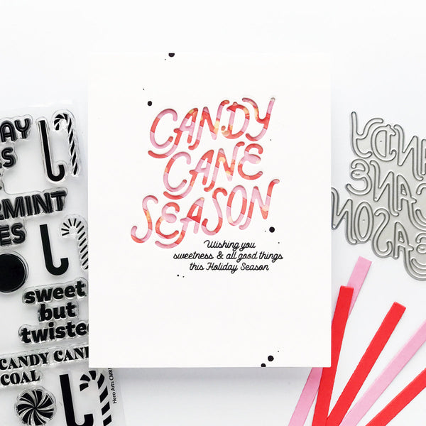 Candy Cane Season Etched Dies