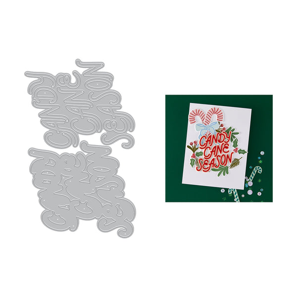Candy Cane Season Etched Dies