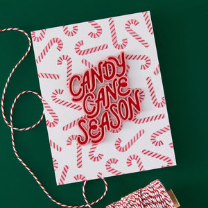 Candy Cane Season Etched Dies