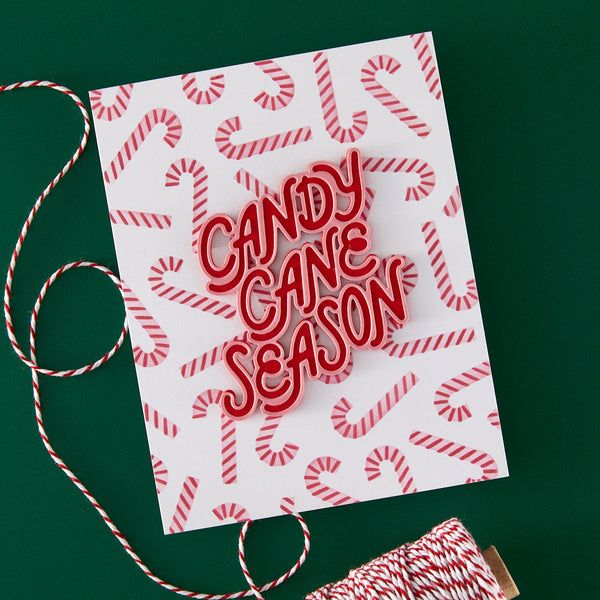 Candy Cane Season Etched Dies
