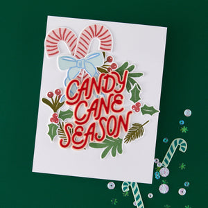Candy Cane Season Etched Dies