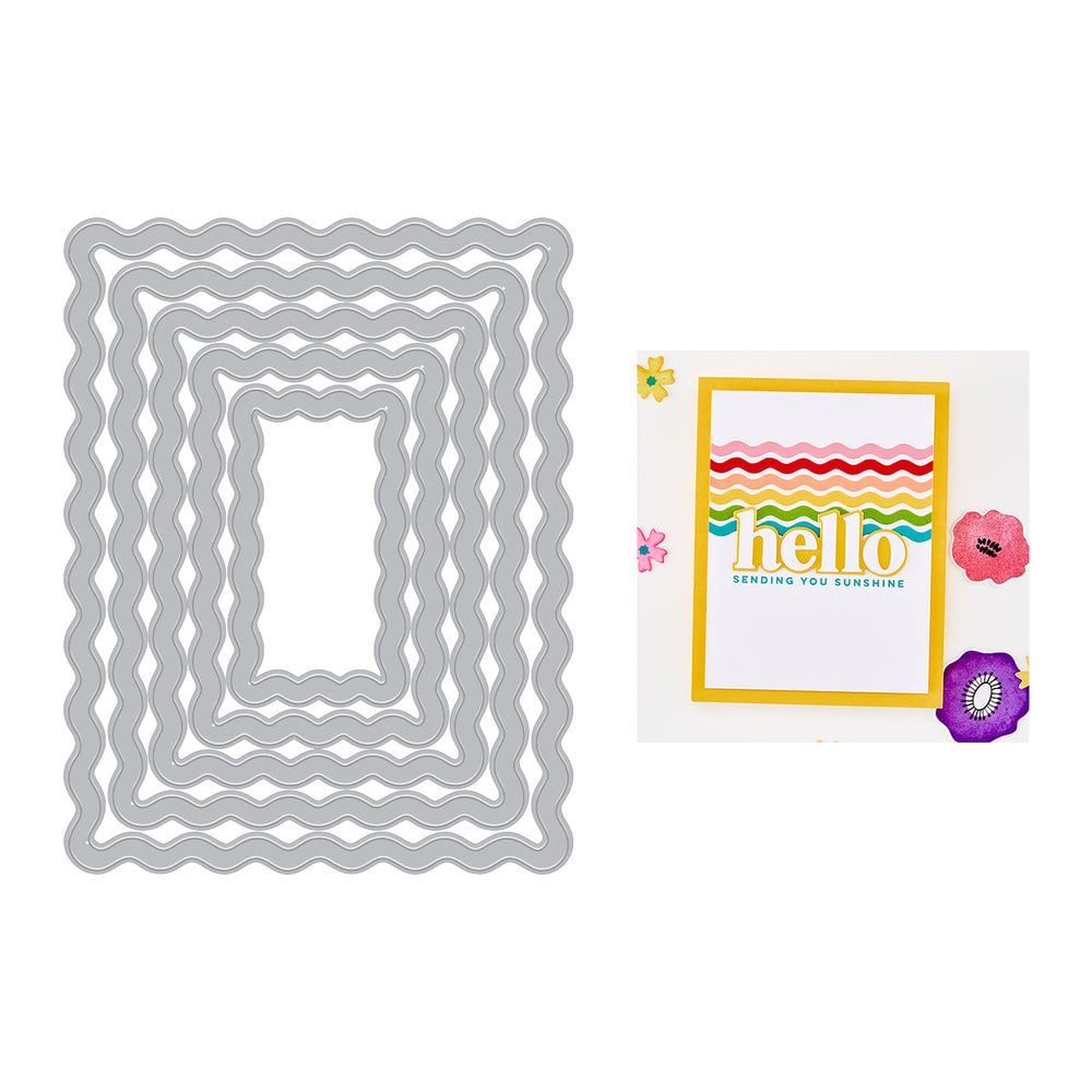 Hero Arts Squiggly Rectangle Frames Die Set