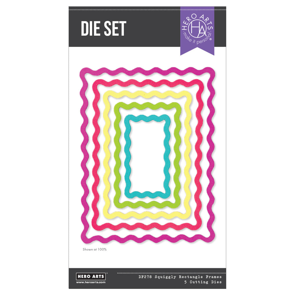 Hero Arts Squiggly Rectangle Frames Die Set