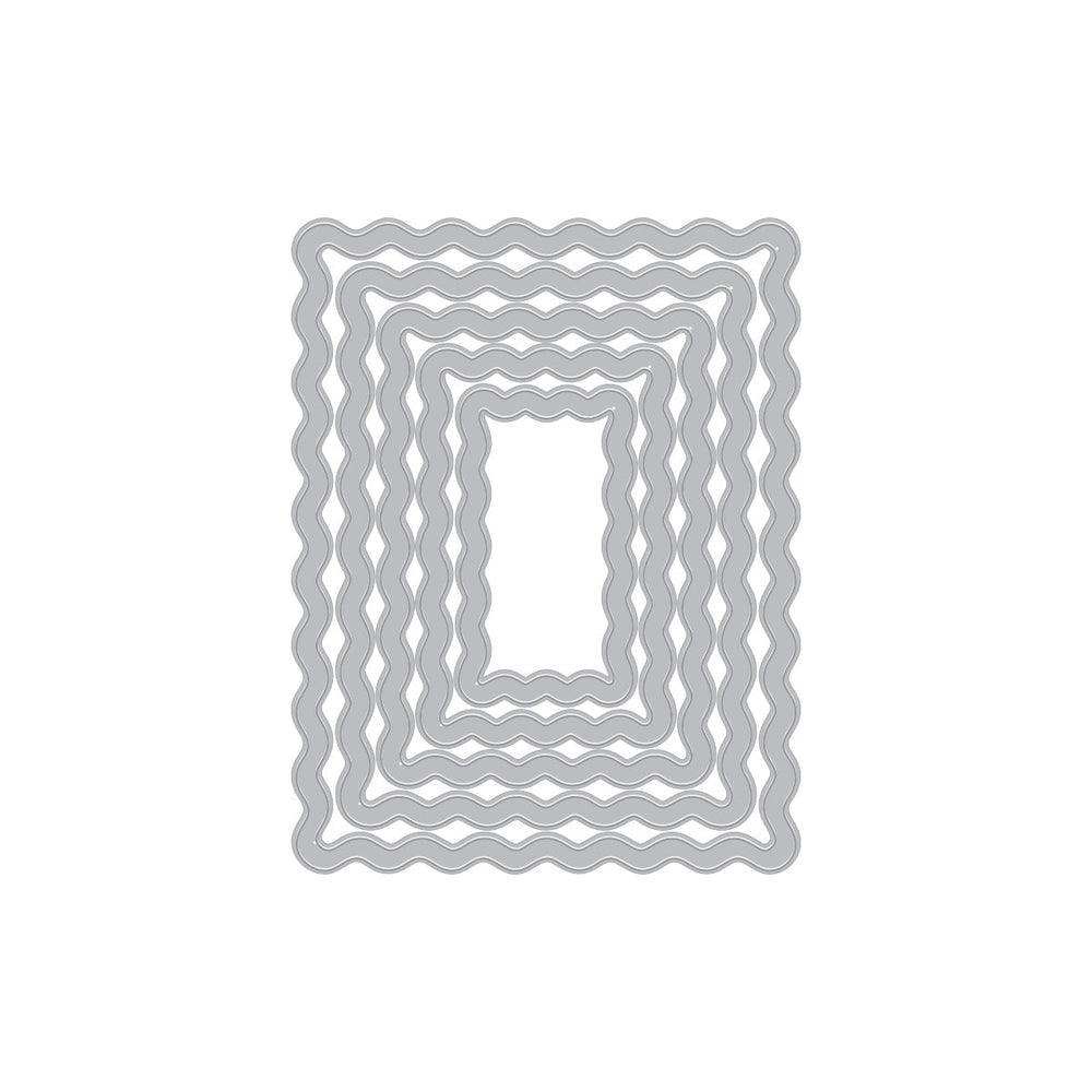 Squiggly Rectangle Frames Die Set