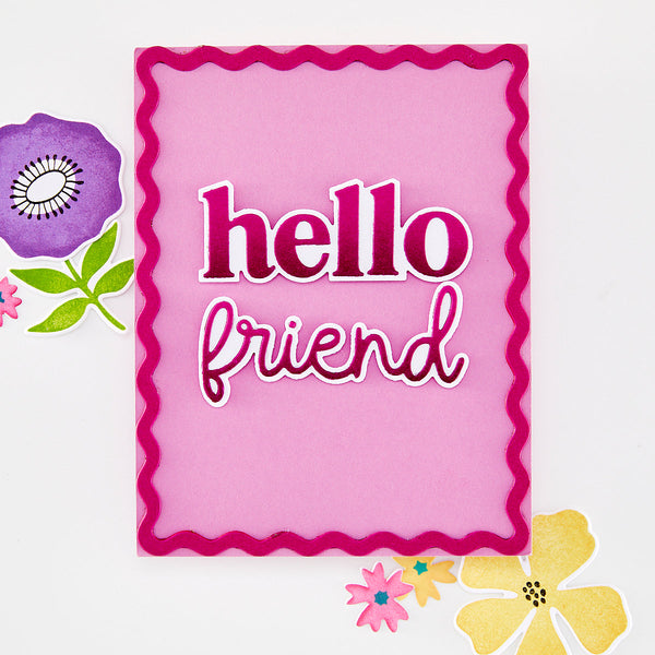 Hello Friend Clear Stamp & Die Bundle
