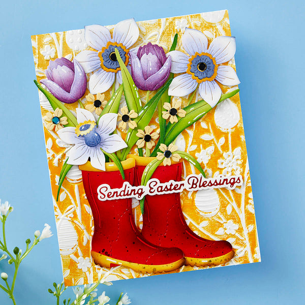 Rainboot Bouquet - Small Die of the Month