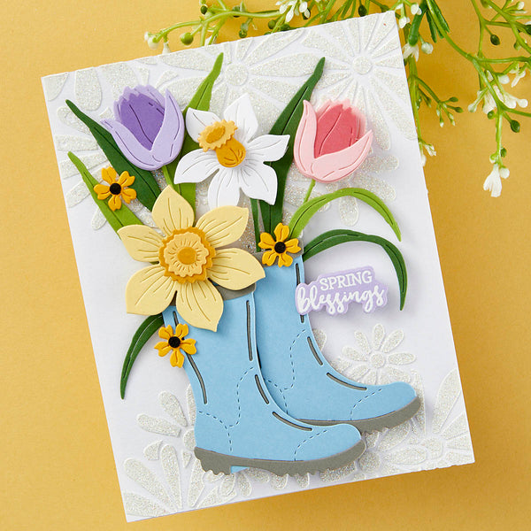 Rainboot Bouquet - Small Die of the Month