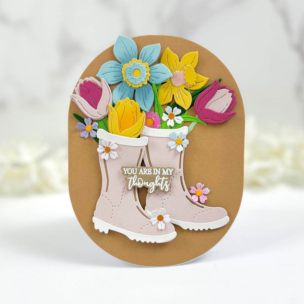 Rainboot Bouquet - Small Die of the Month
