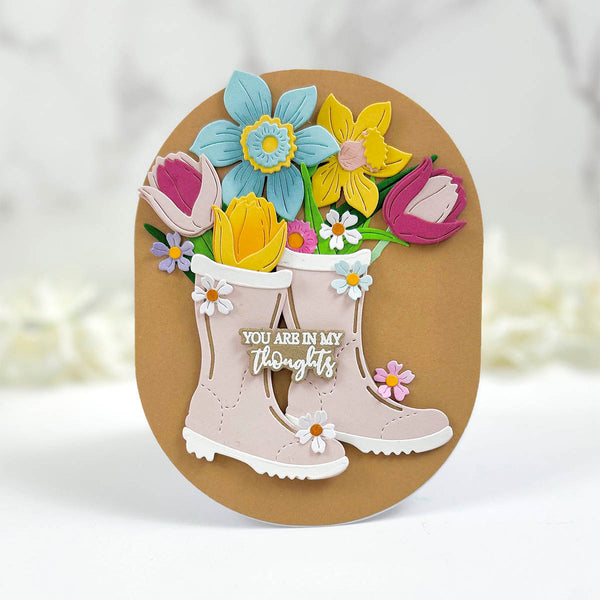 Rainboot Bouquet - Small Die of the Month