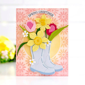 Rainboot Bouquet - Small Die of the Month