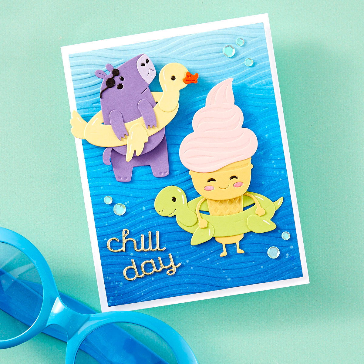 Summertime Wade Pool - Small Die of the Month