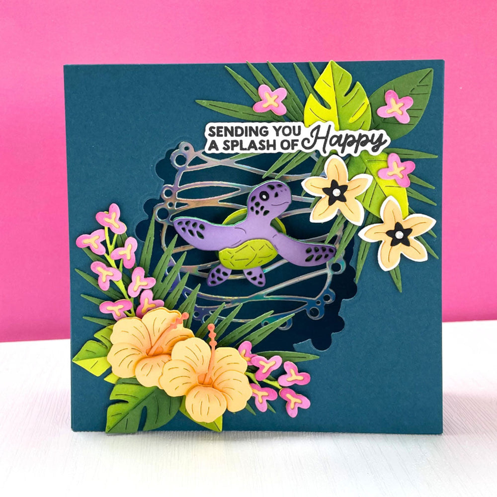 Mahalo Sea Turtle Small Die of the Month - card project 11