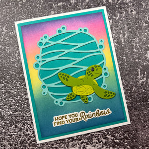 Mahalo Sea Turtle Small Die of the Month - card project 15