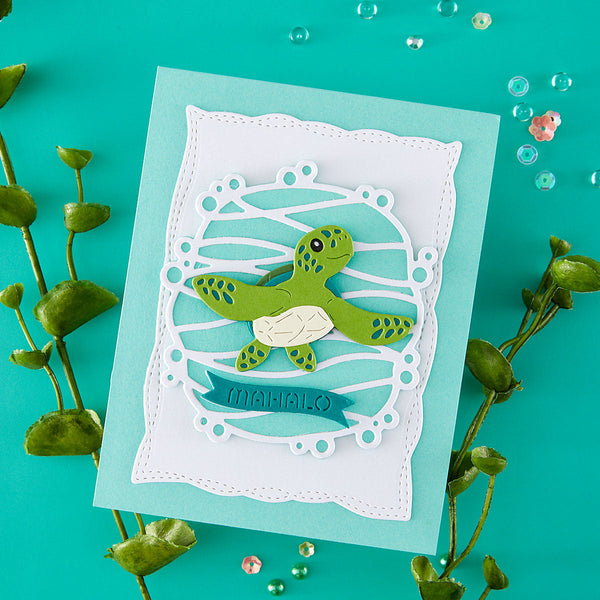 Mahalo Sea Turtle Small Die of the Month - card project 5