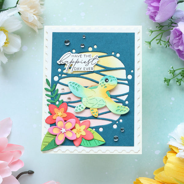 Mahalo Sea Turtle Small Die of the Month - card project 9