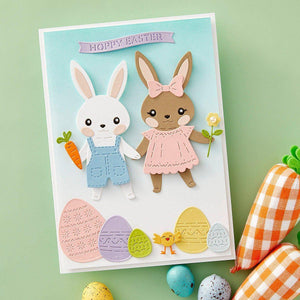 Dancin' Hoppy Bunnies Everywhere -  Large Die of the Month
