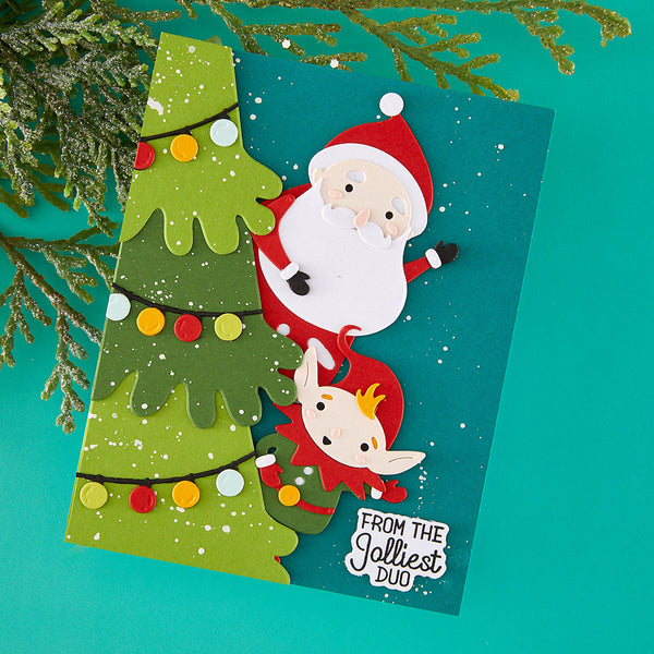 Merry Shuffle Large Die of the Month - finished card project