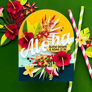 Tropical Blooms Large Die of the Month - card project 6