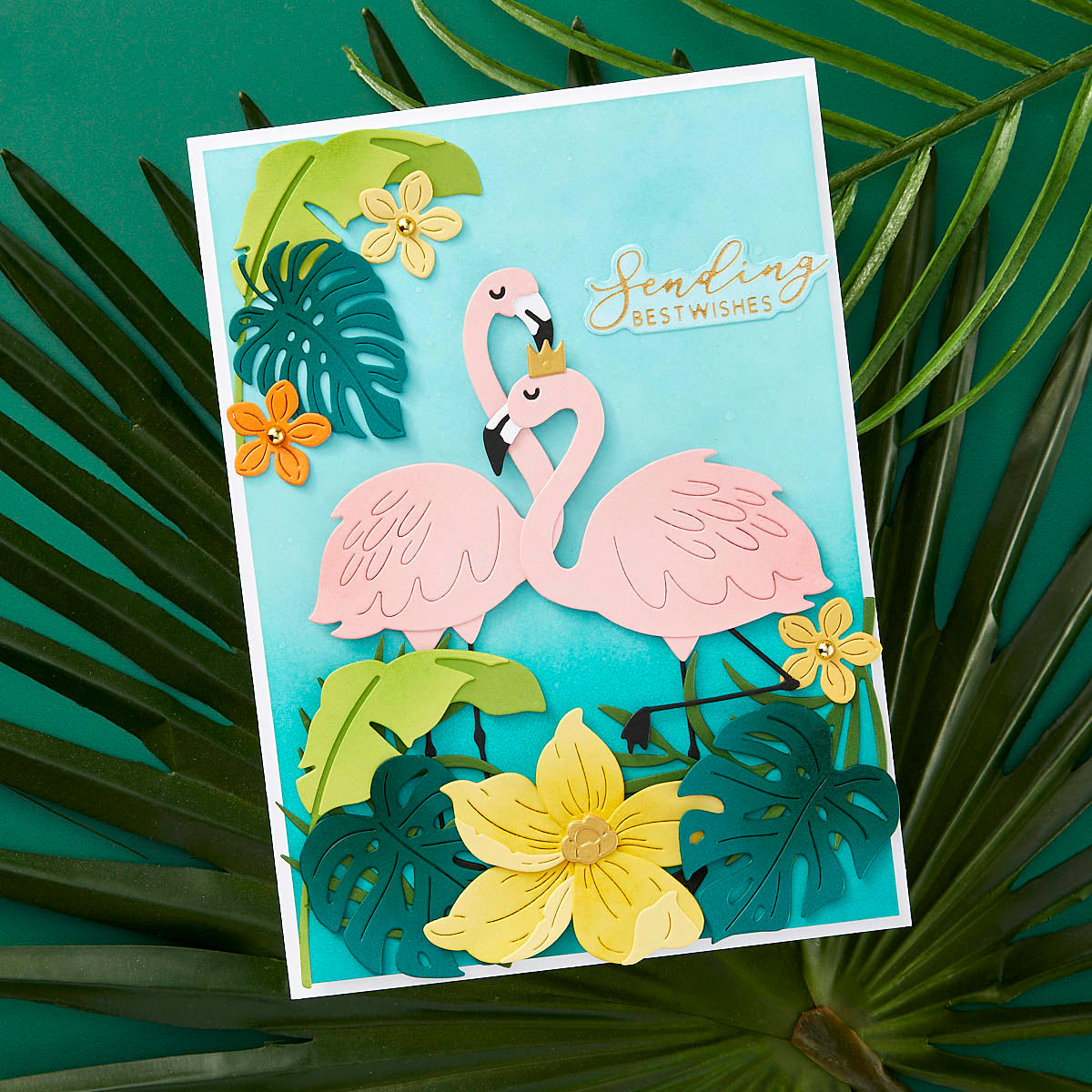 Grand Tropical Flamingos - Large Die of the Month