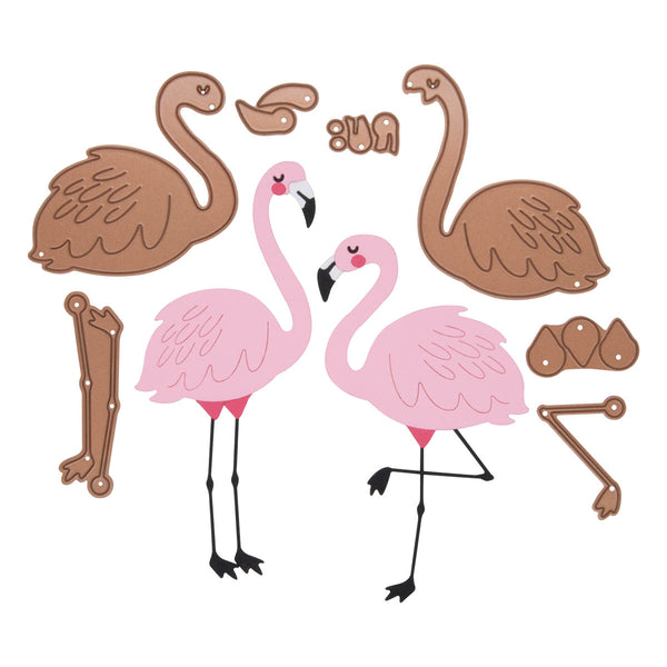 Grand Tropical Flamingos - Large Die of the Month