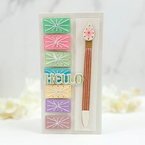 Stitched Colorful Palette - Stitching Die of the Month