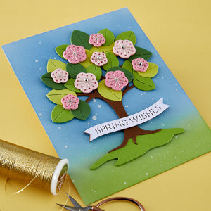Spring Stitched Tree - Stitching Die of the Month