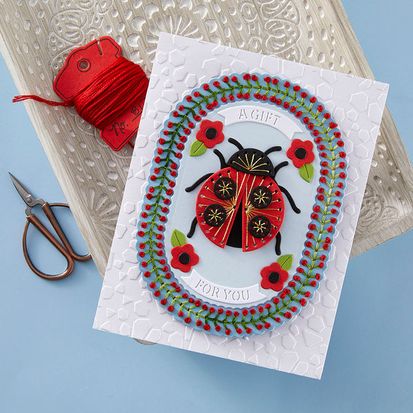 Stitched Ladybug - Stitching Die of the Month