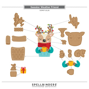 Sweater Weather Friend Stitching Die of the Month - assembly guide