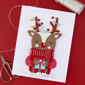 Sweater Weather Friend Stitching Die of the Month - finished card project