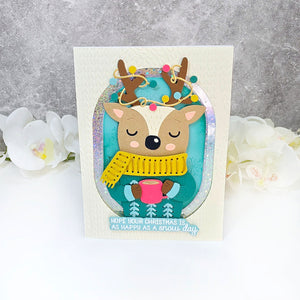 Sweater Weather Friend Stitching Die of the Month - card project 10