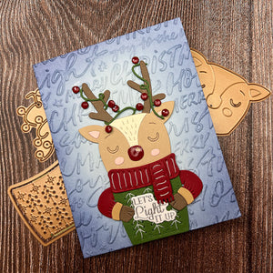 Sweater Weather Friend Stitching Die of the Month - card project 11