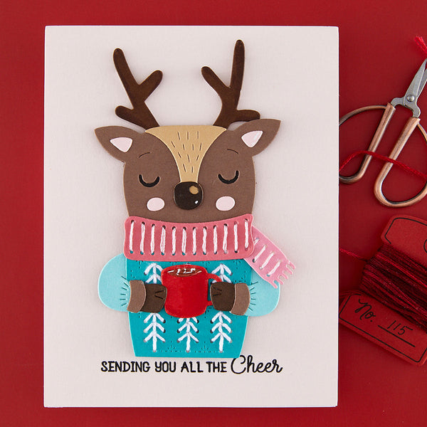 Sweater Weather Friend Stitching Die of the Month - card project 3