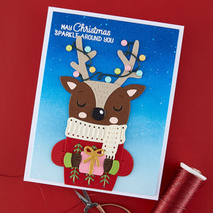 Sweater Weather Friend Stitching Die of the Month - card project 5
