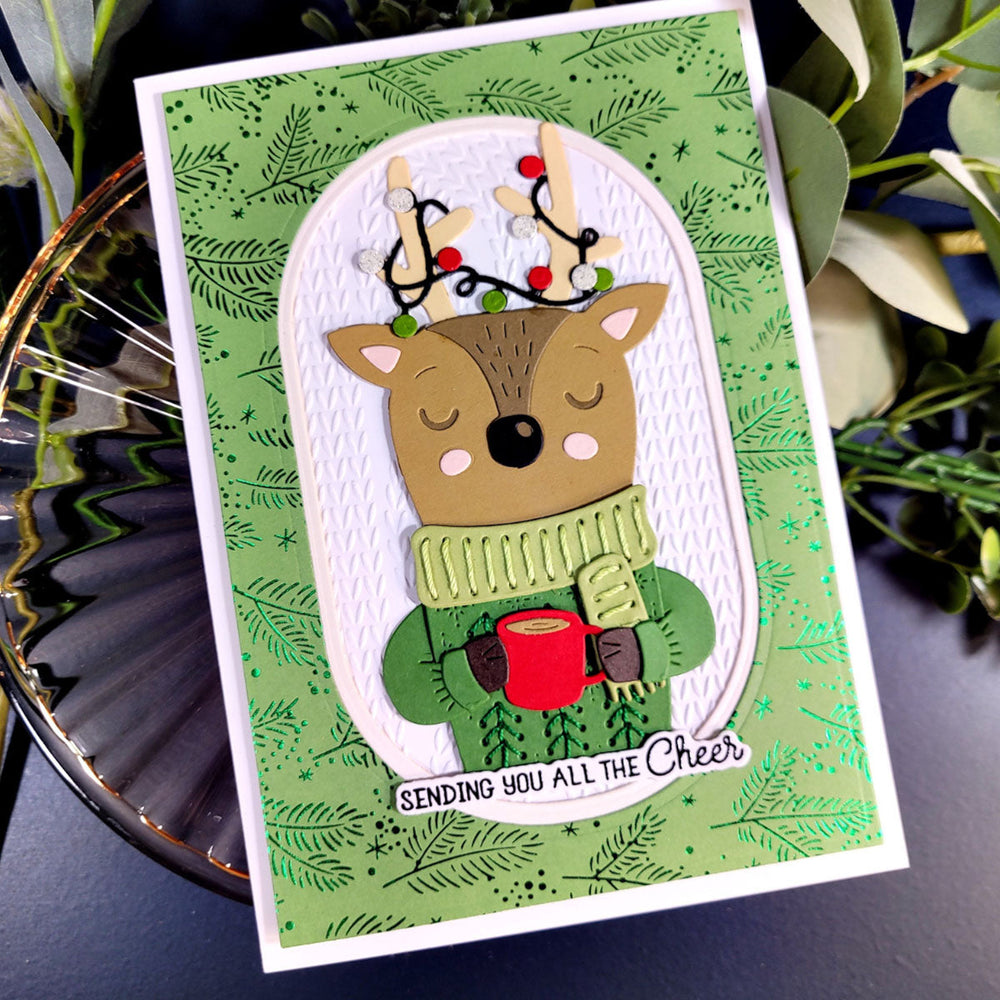 Sweater Weather Friend Stitching Die of the Month - card project 6