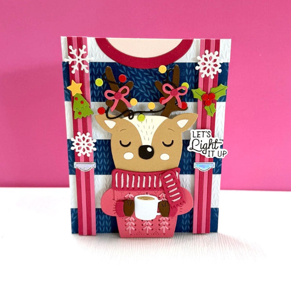 Sweater Weather Friend Stitching Die of the Month - card project 7