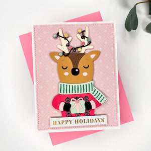 Sweater Weather Friend Stitching Die of the Month - card project 8