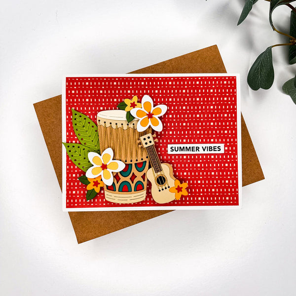 Luau Beats Stitching Die of the Month - card project 10