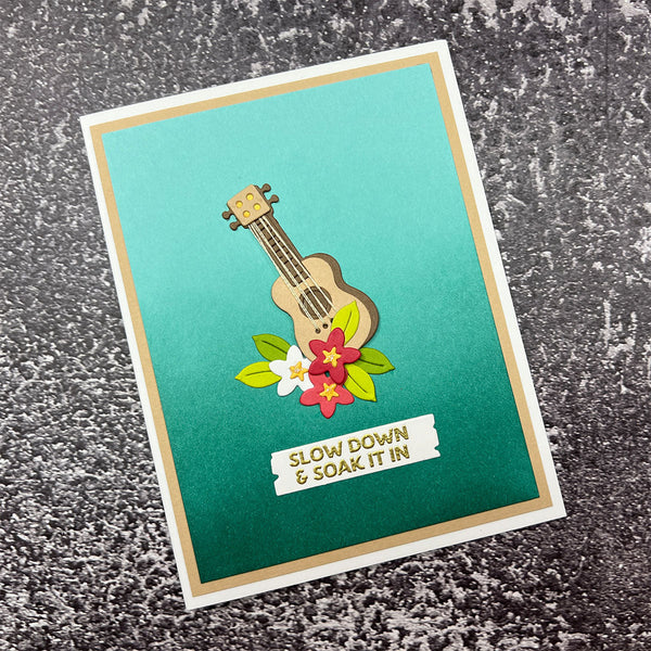 Luau Beats Stitching Die of the Month - card project 15