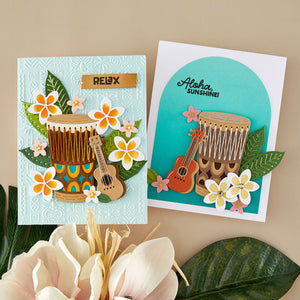 Luau Beats Stitching Die of the Month - finished card project