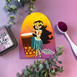 Luau Beats Stitching Die of the Month - card project 6