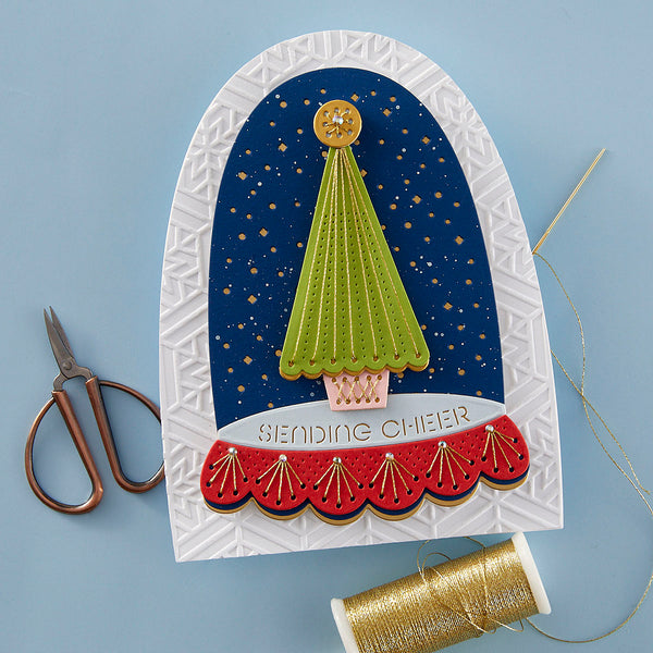 Merry & Bright Cloche - Stitching Die of the Month