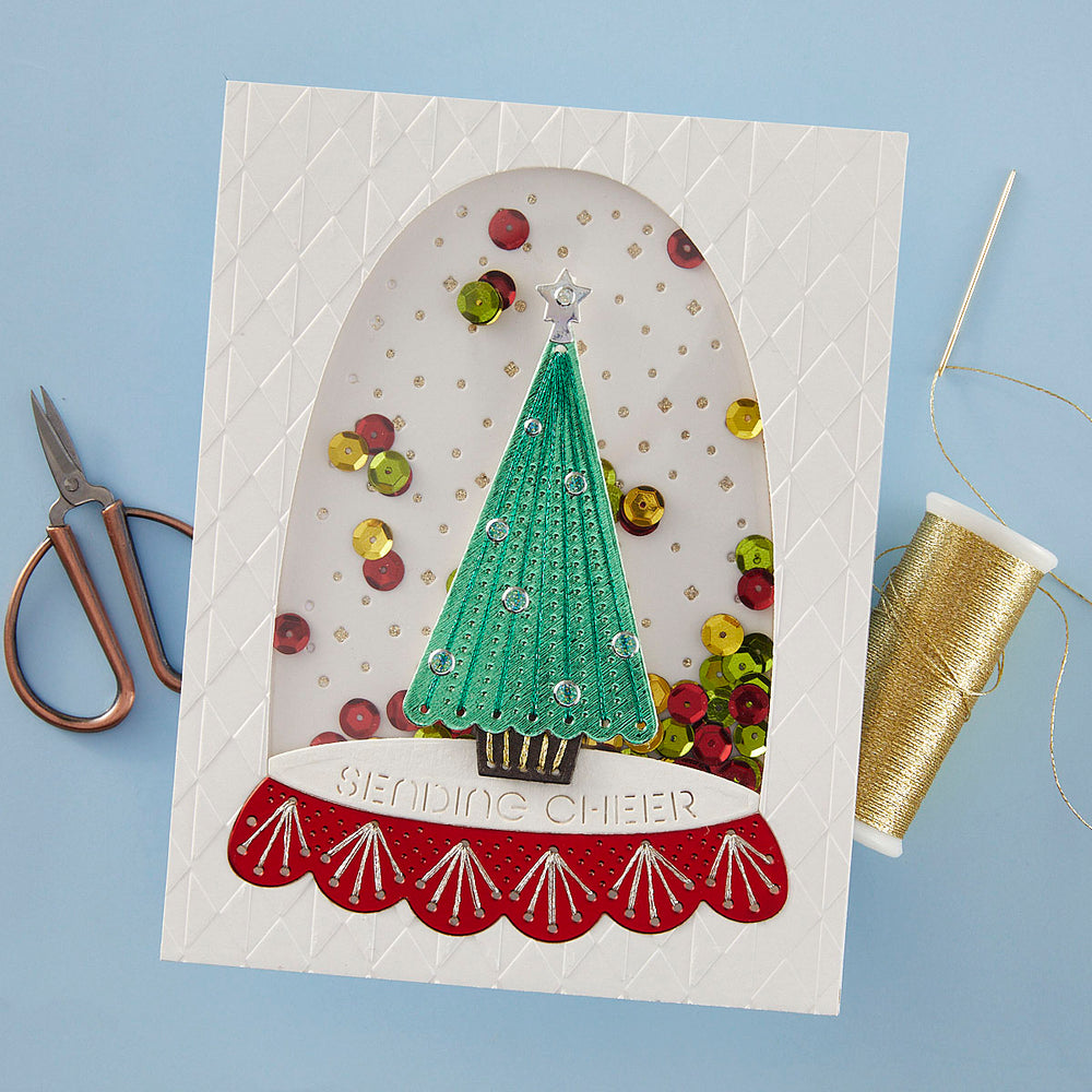 Merry & Bright Cloche - Stitching Die of the Month