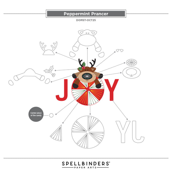 Peppermint Prancer - Stitching Die of the Month