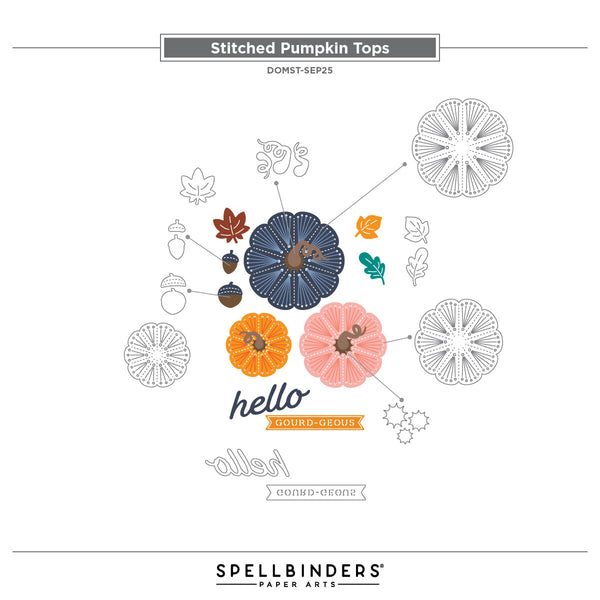 Stitched Pumpkin Tops - Stitching Die of the Month