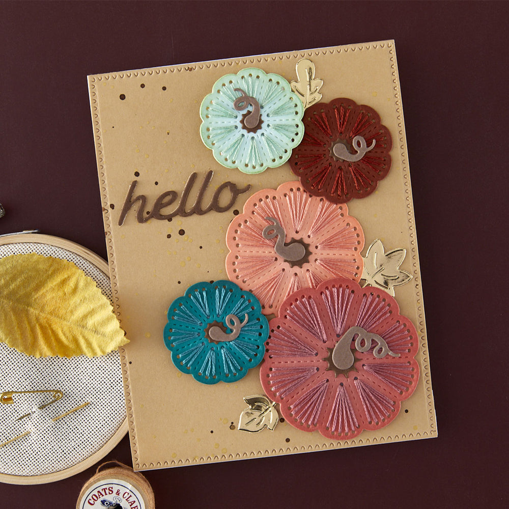 Stitched Pumpkin Tops - Stitching Die of the Month