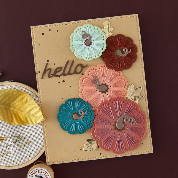Stitched Pumpkin Tops - Stitching Die of the Month